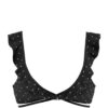 LASCANA Bikini felső 'Sparkle'  fekete / fehér
