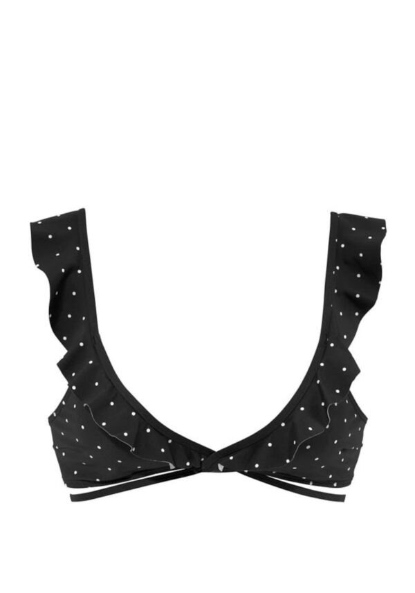 LASCANA Bikini felső 'Sparkle'  fekete / fehér