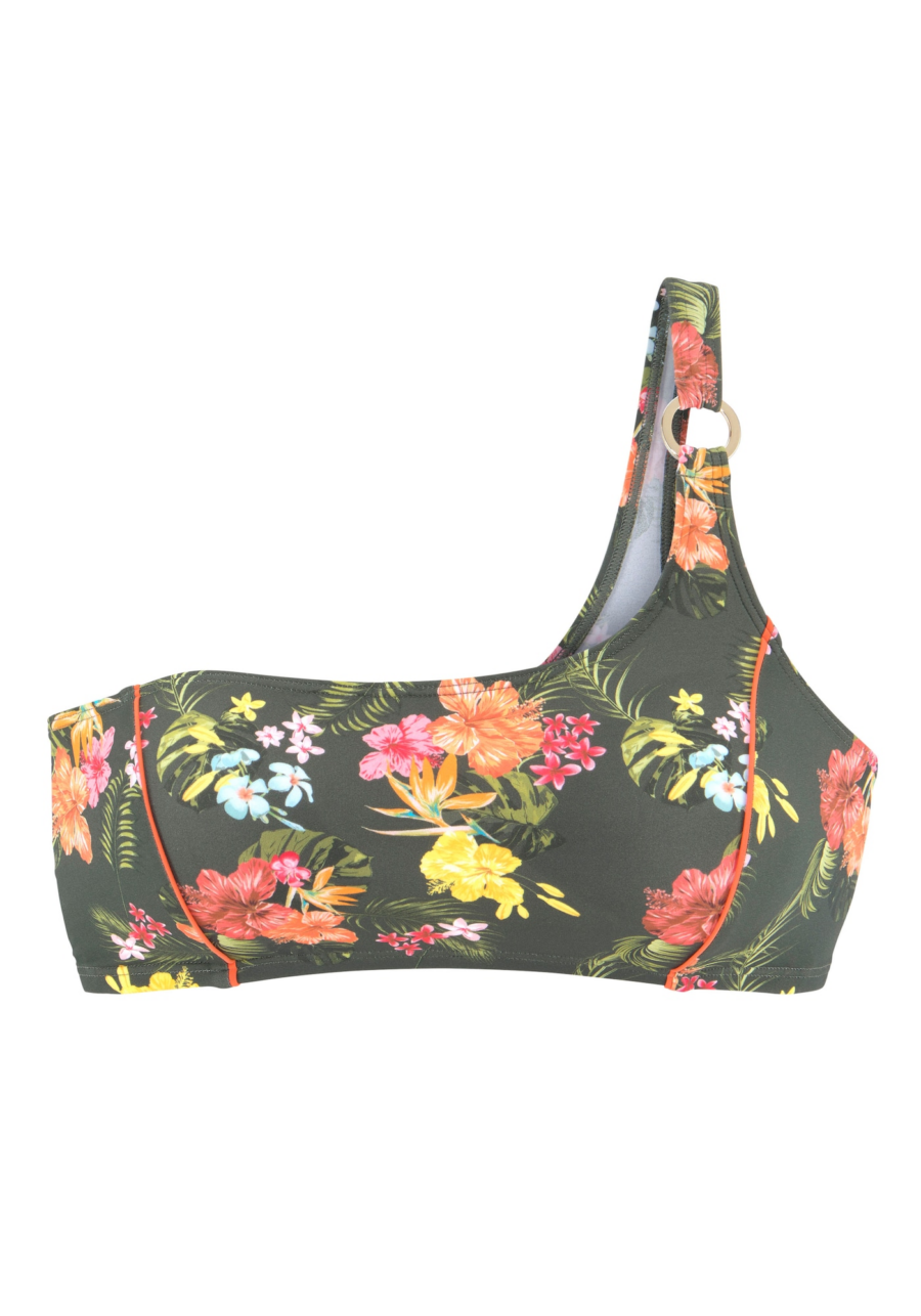LASCANA Bikini felső 'Tahiti'  sárga / olíva / narancs-Ár