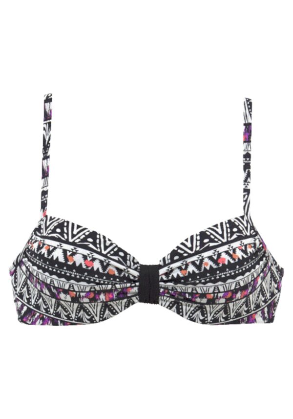LASCANA Bikini felső 'Wire'  fekete / fehér