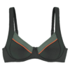 LASCANA Bikini felső 'Yuna'  olíva / narancs-Ár