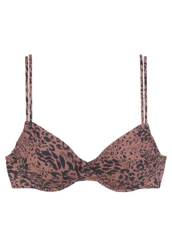 LASCANA Bikini felső  barna / fekete-Hungary