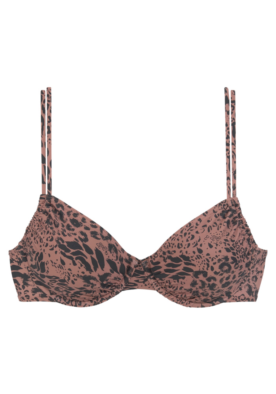 LASCANA Bikini felső  barna / fekete-Hungary