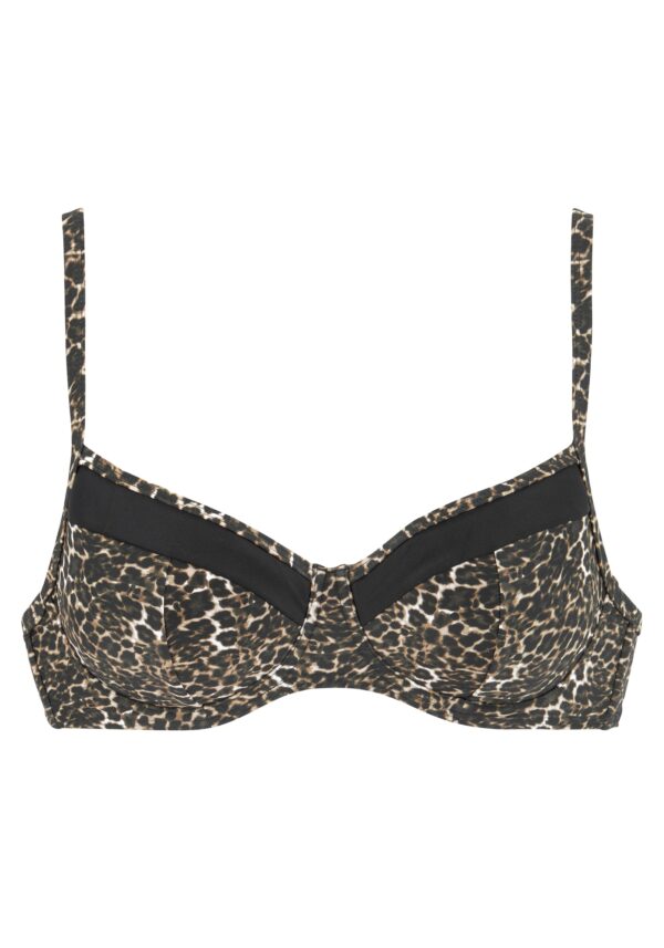 LASCANA Bikini felső  barna / fekete-hu