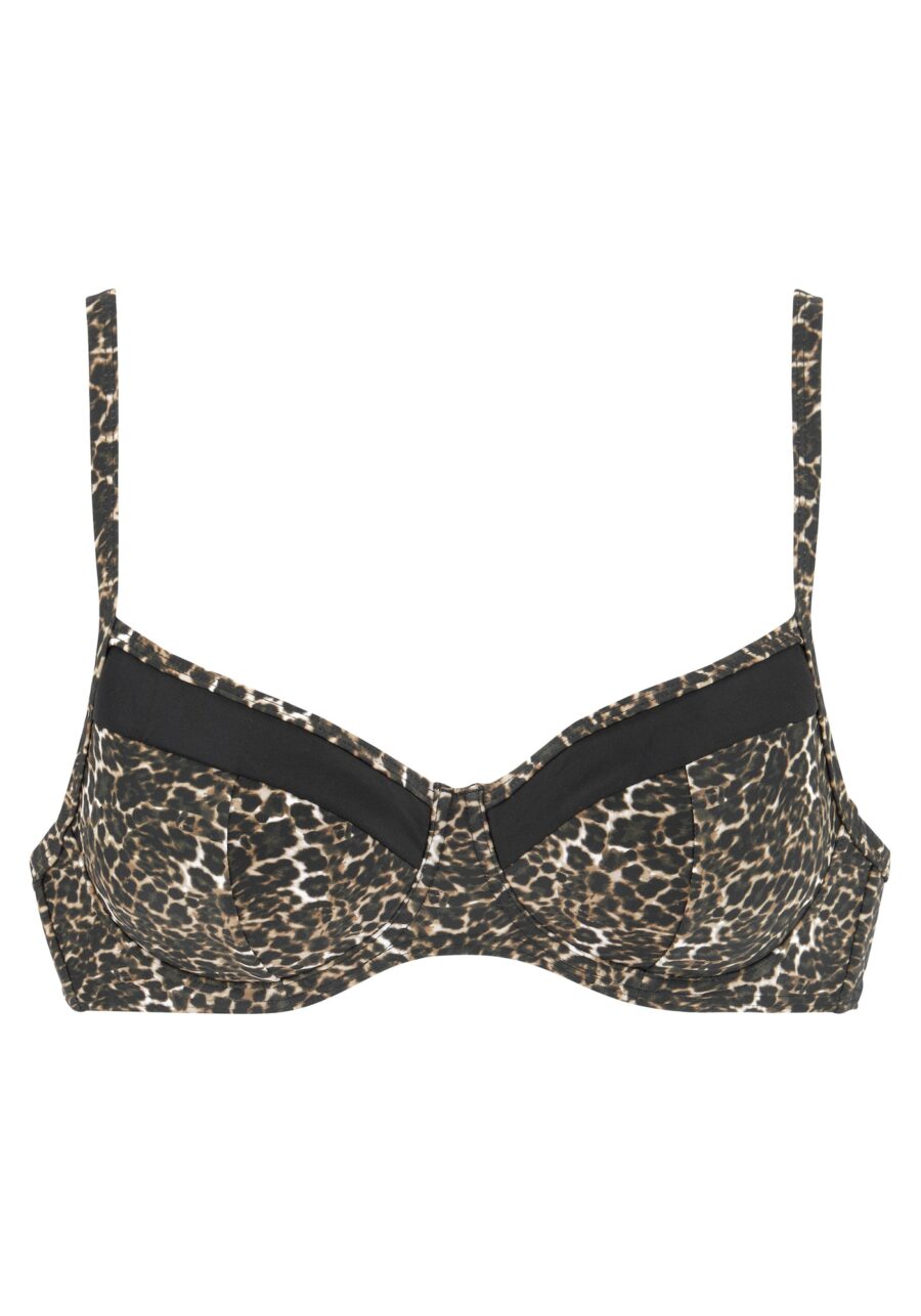 LASCANA Bikini felső  barna / fekete-hu