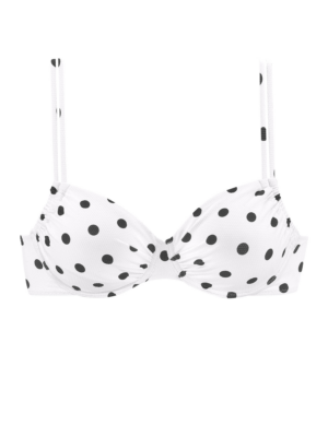 LASCANA Bikini felső  fekete / fehér-Hungary