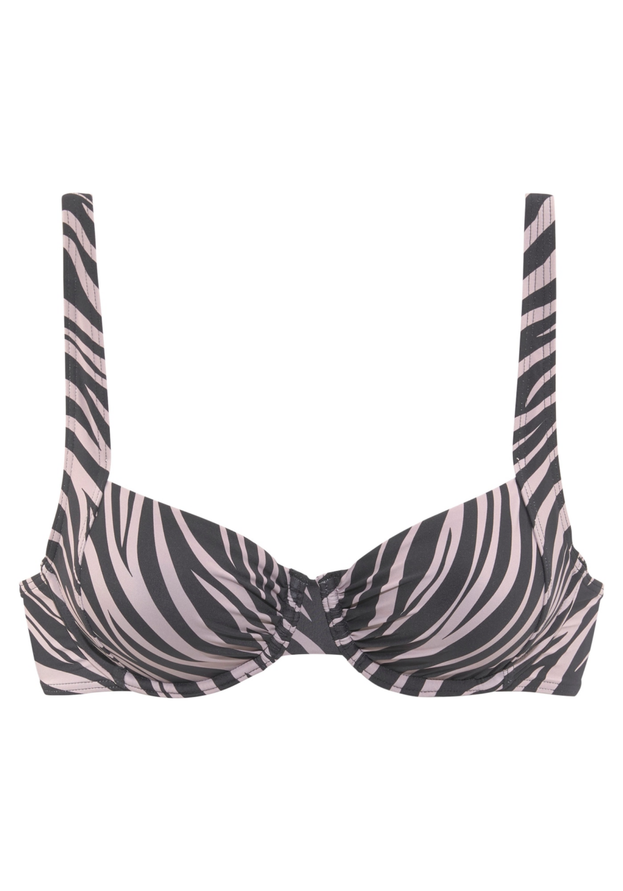 LASCANA Bikini felső  fekete / fehér-Hungary