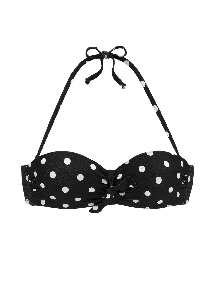 LASCANA Bikini felső  fekete / fehér-Hungary