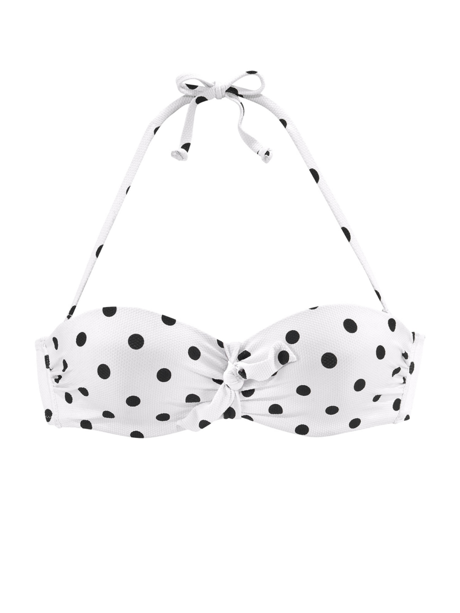 LASCANA Bikini felső  fekete / fehér-Hungary