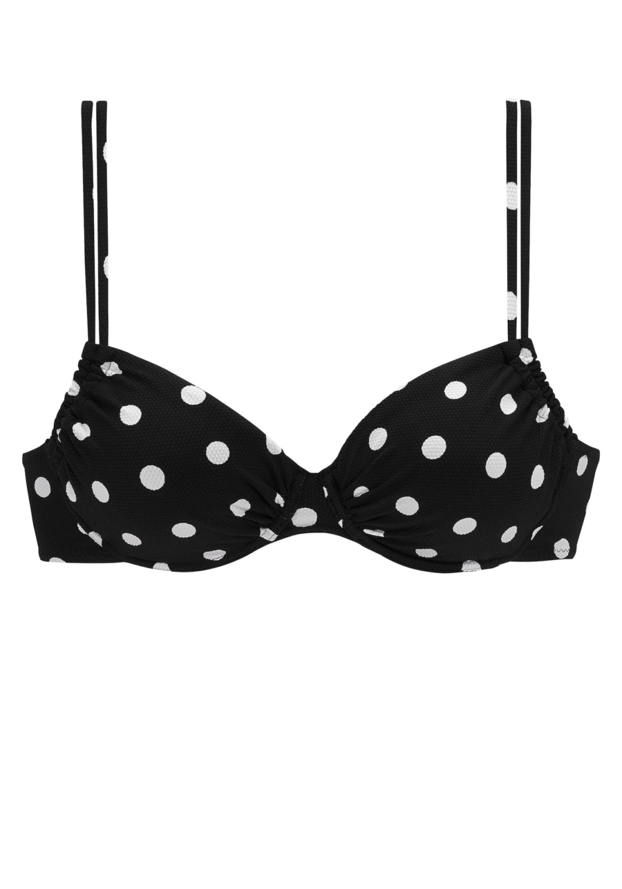 LASCANA Bikini felső  fekete / fehér-Hungary