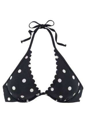 LASCANA Bikini felső  fekete / fehér-hu