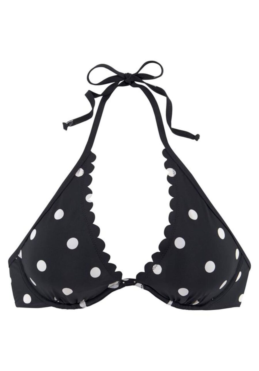 LASCANA Bikini felső  fekete / fehér-hu