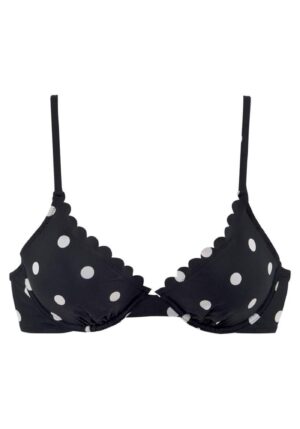 LASCANA Bikini felső  fekete / fehér-hu