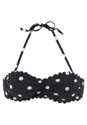 LASCANA Bikini felső  fekete / fehér-hu