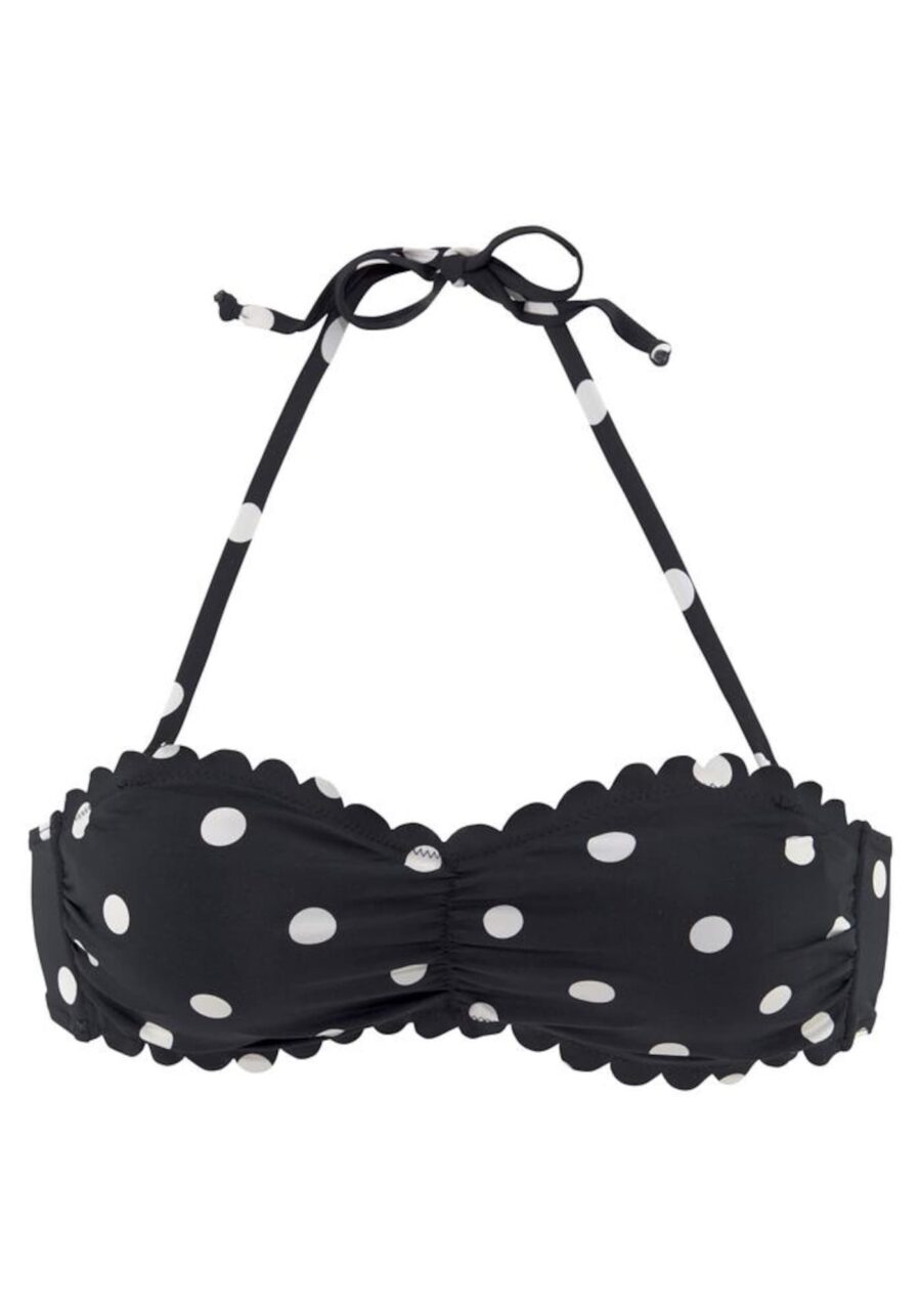LASCANA Bikini felső  fekete / fehér-hu