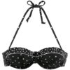 LASCANA Bikini felső  fekete / fehér-hu