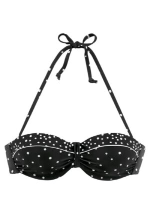 LASCANA Bikini felső  fekete / fehér-hu