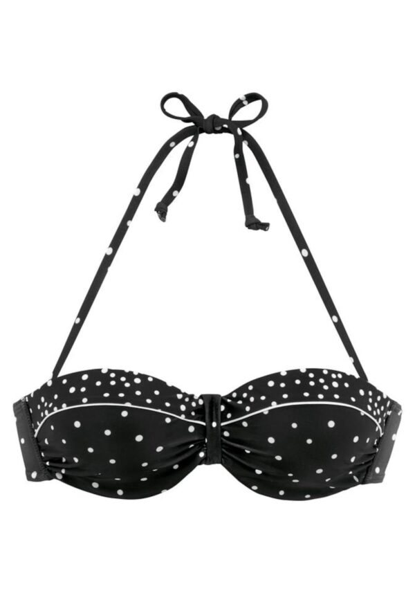 LASCANA Bikini felső  fekete / fehér-hu