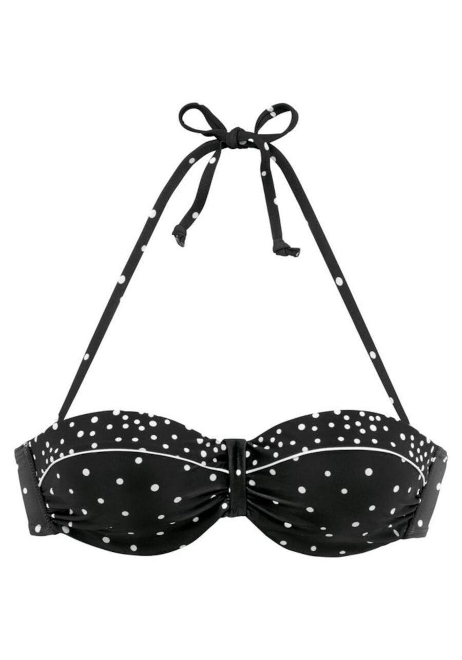 LASCANA Bikini felső  fekete / fehér-hu