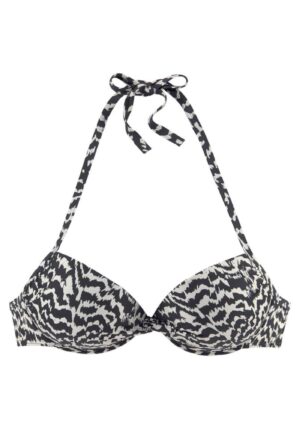 LASCANA Bikini felső  fekete / fehér-hu