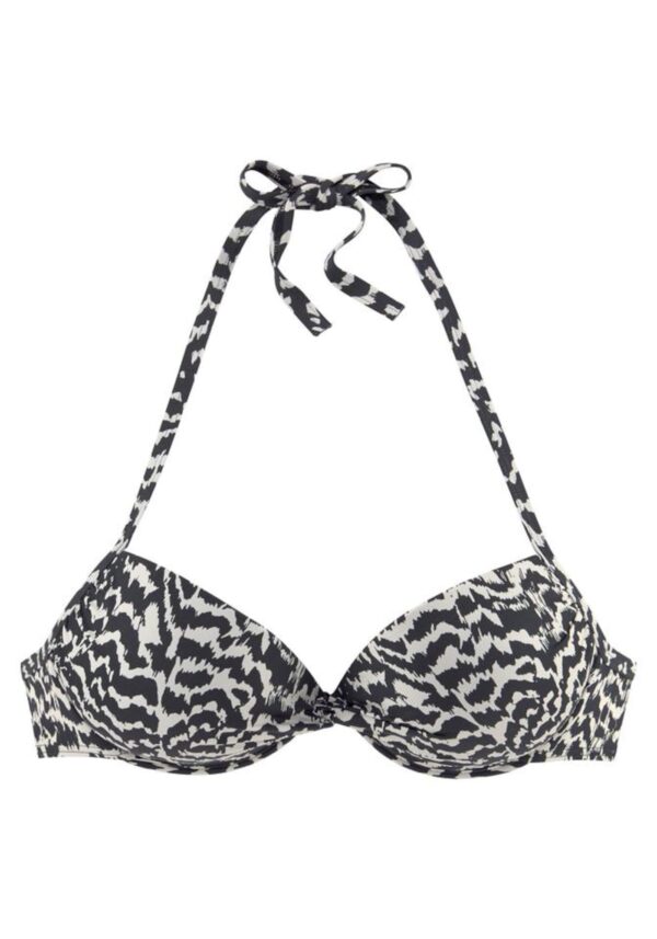 LASCANA Bikini felső  fekete / fehér-hu
