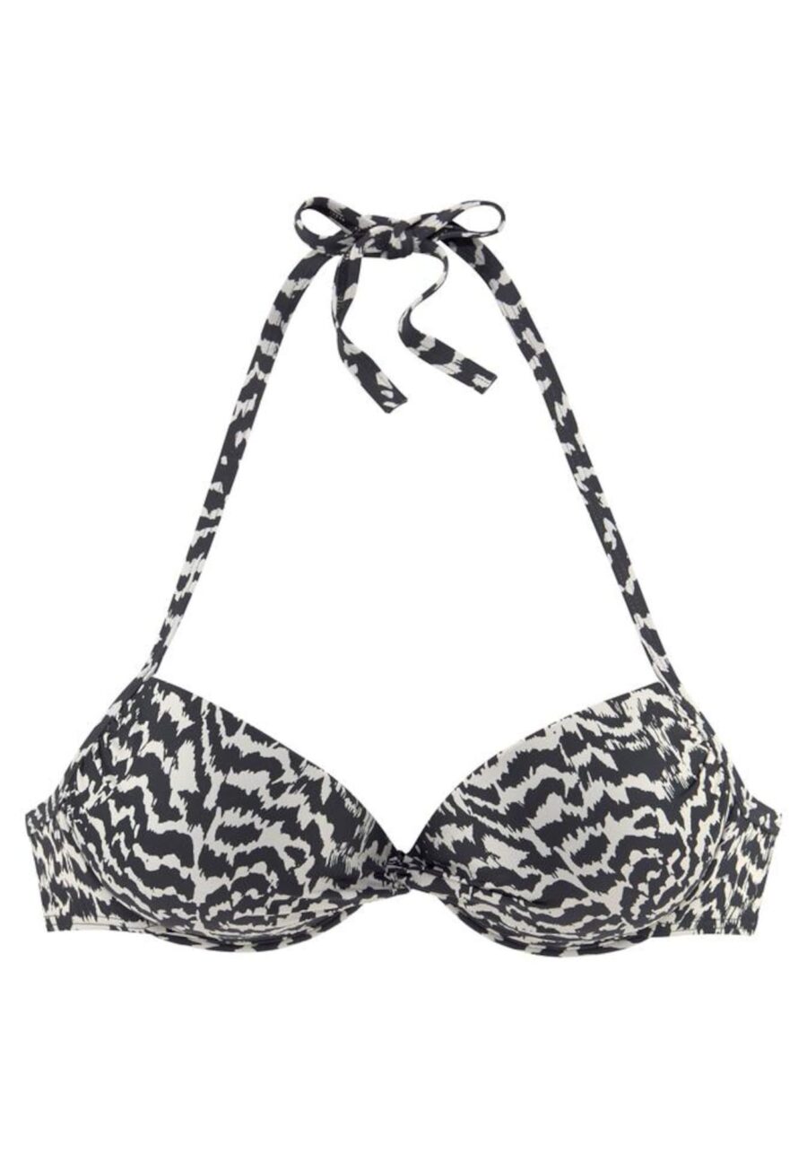 LASCANA Bikini felső  fekete / fehér-hu