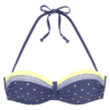 LASCANA Bikini felső  kék / sárga / fehér-Ár