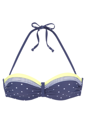 LASCANA Bikini felső  kék / sárga / fehér-Ár