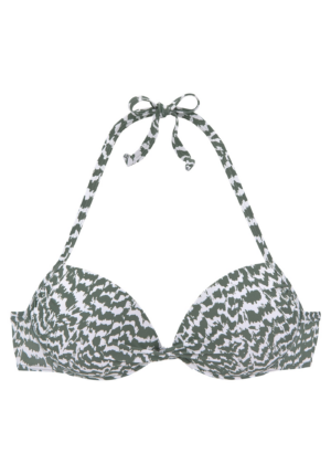 LASCANA Bikini felső  olíva / fehér-Ár