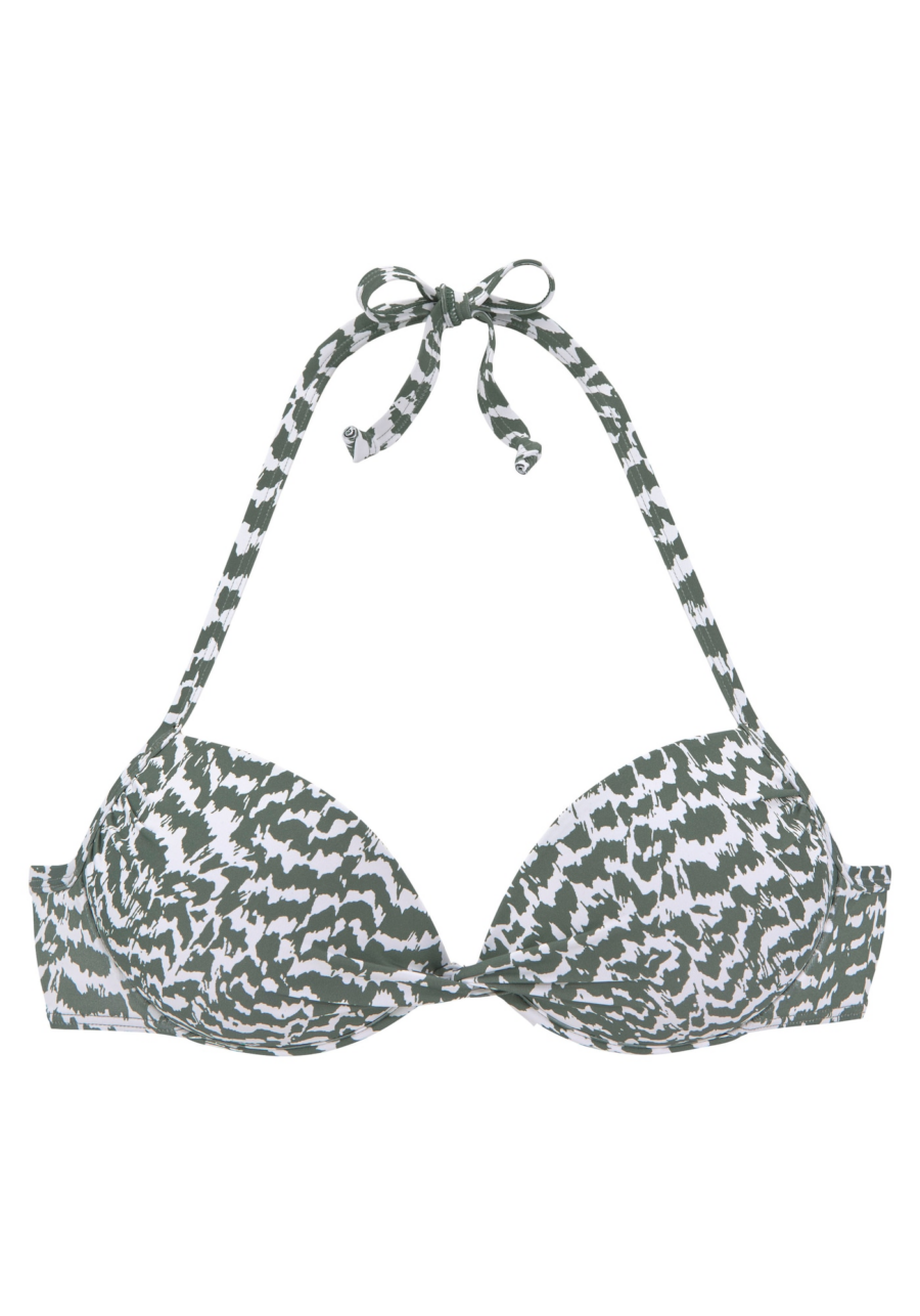 LASCANA Bikini felső  olíva / fehér-Ár