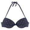 LASCANA Bikini felső  tengerészkék / fehér