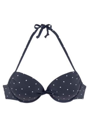 LASCANA Bikini felső  tengerészkék / fehér