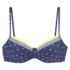 LASCANA Bikini felső  tengerészkék / limone / fehér-Ár