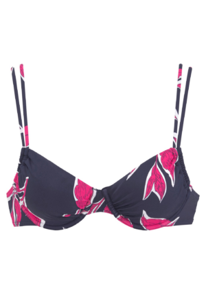 LASCANA Bikini felső  tengerészkék / rózsaszín / fehér-Hungary