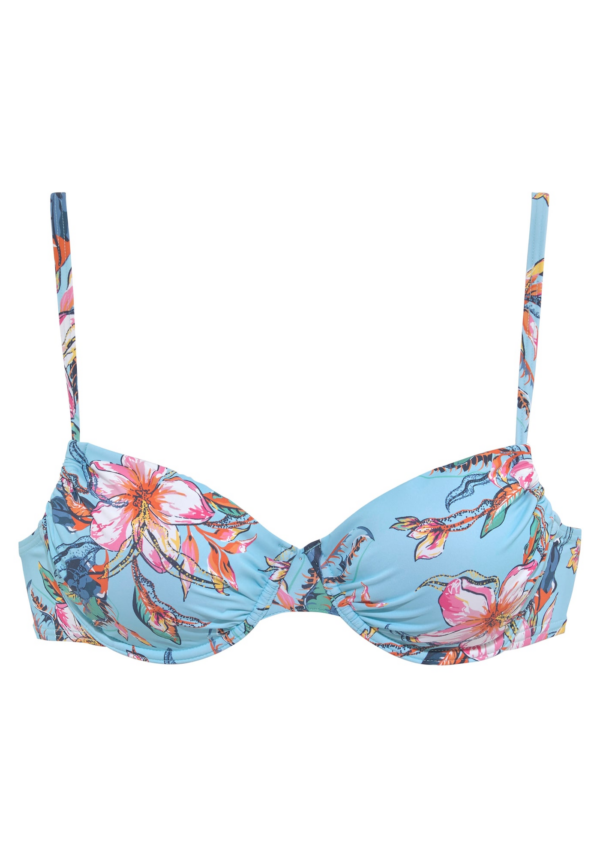 LASCANA Bikini felső  türkiz / világoskék / jáde / narancs / rózsaszín-Hungary