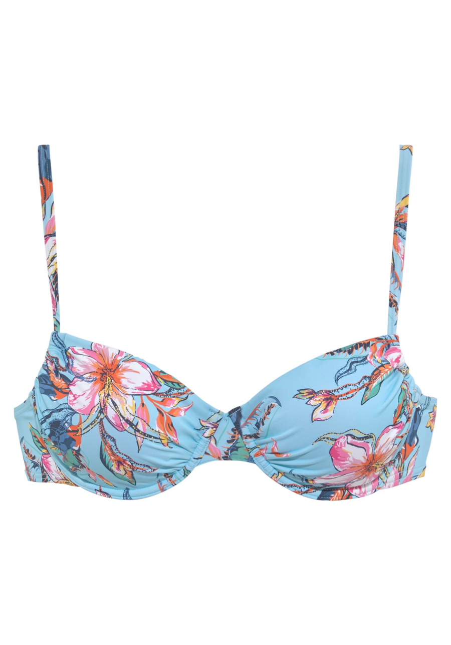 LASCANA Bikini felső  türkiz / világoskék / jáde / narancs / rózsaszín-Hungary