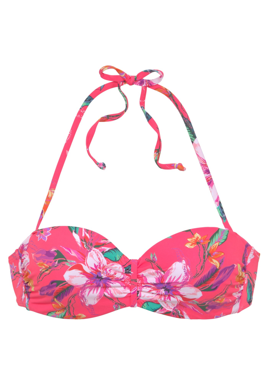 LASCANA Bikini felső  zöld / lila / narancs / rózsaszín / fehér-Ár