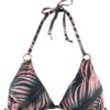 LASCANA Bikini felső  zöld / rózsaszín / fekete-hu