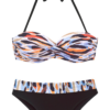 LASCANA Bikini  füstkék / gesztenyebarna / narancs / fekete-Ár