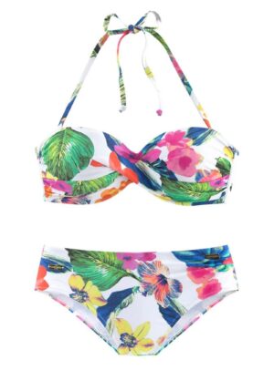LASCANA Bikini  kék / rózsaszín / fehér-hu