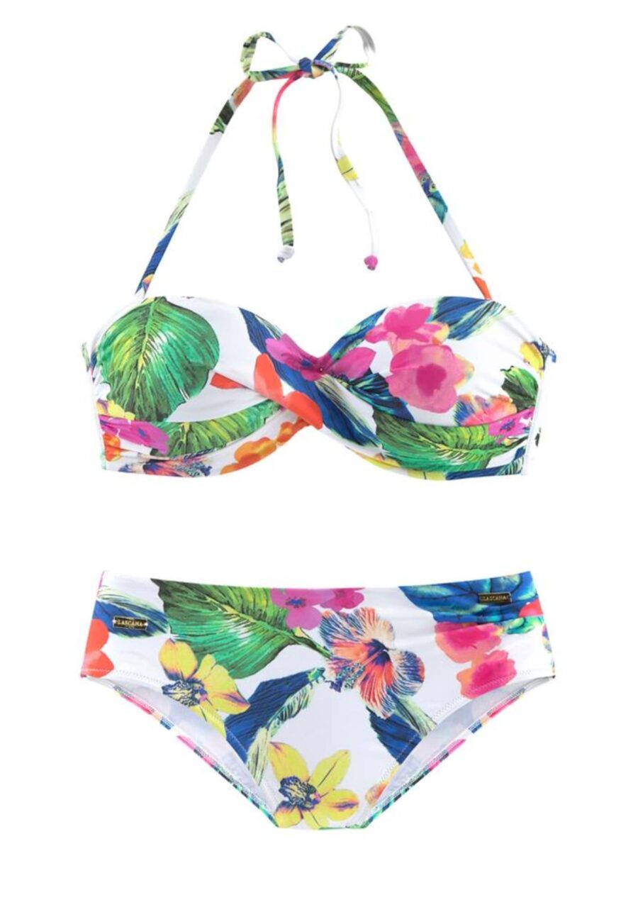 LASCANA Bikini  kék / rózsaszín / fehér-hu