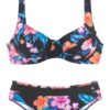 LASCANA Bikini  kék / világoslila / narancs / rózsaszín