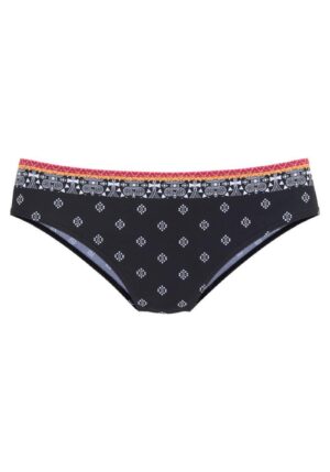 LASCANA Bikini nadrágok 'Kimer'  mandarin / cseresznyepiros / fekete / piszkosfehér