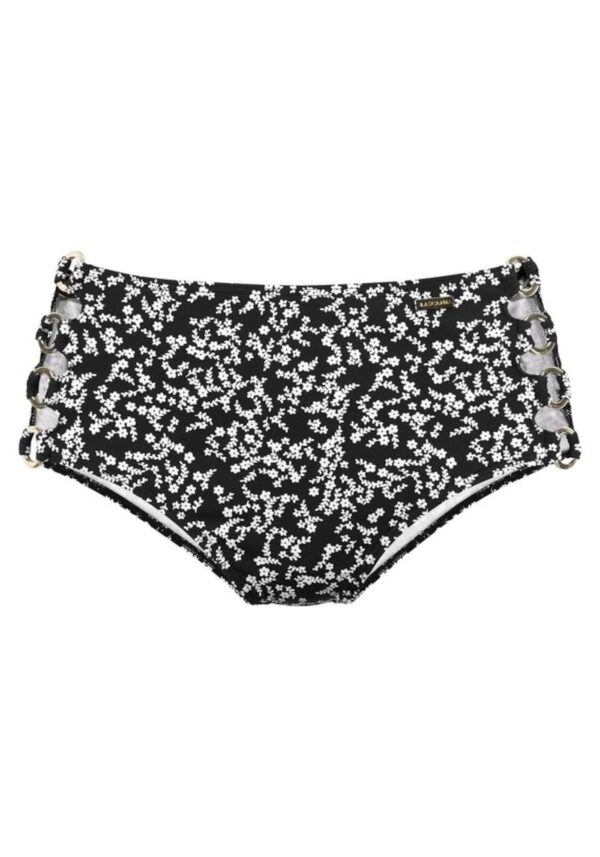 LASCANA Bikini nadrágok 'Meadow'  fekete / fehér