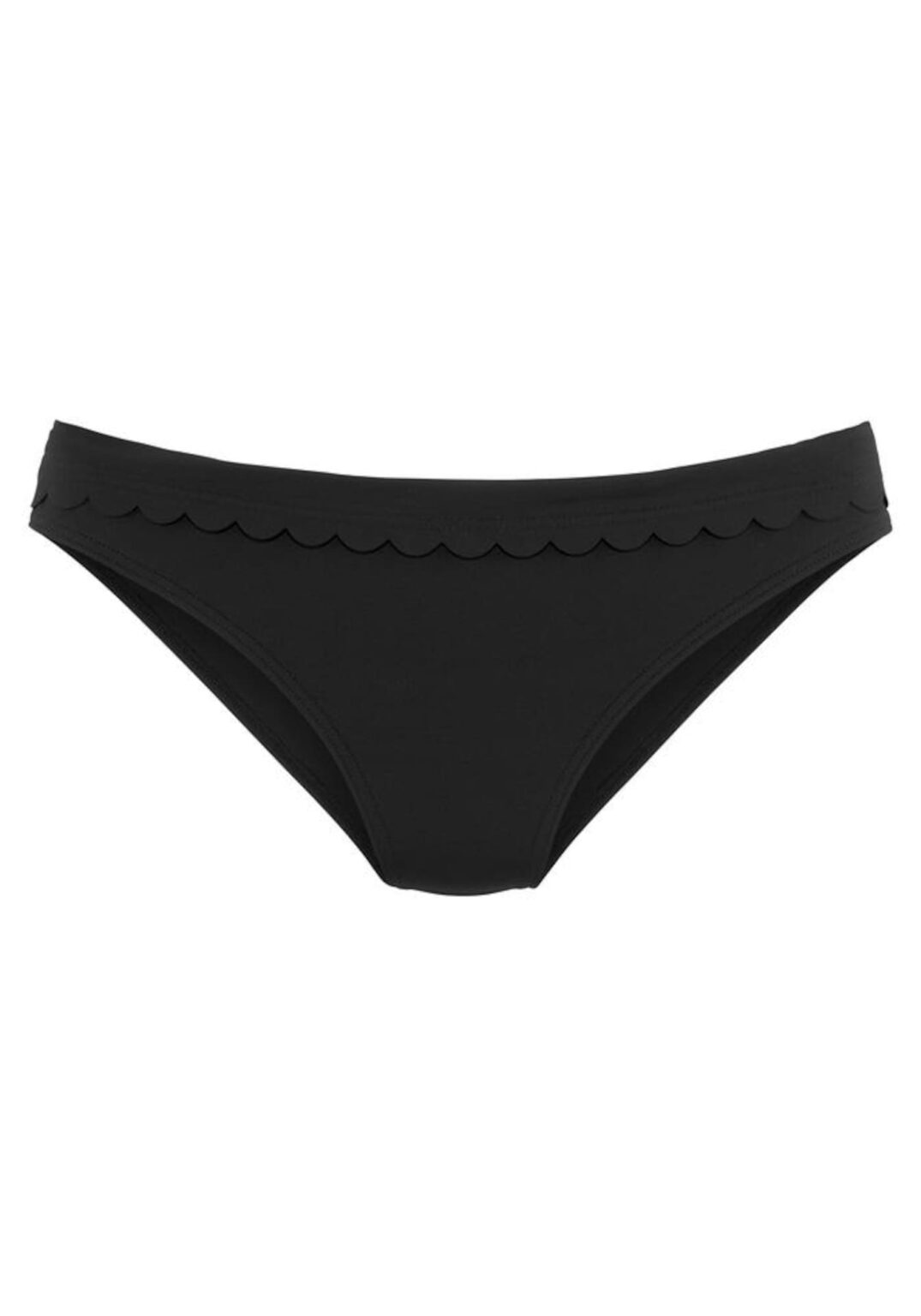 LASCANA Bikini nadrágok 'Scallop'  fekete
