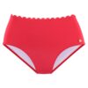 LASCANA Bikini nadrágok 'Scallop'  piros