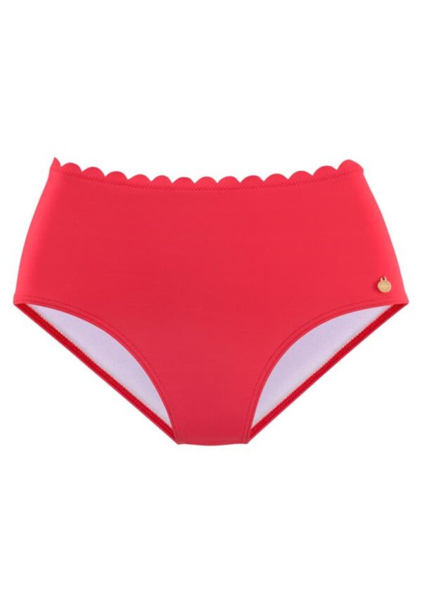 LASCANA Bikini nadrágok 'Scallop'  piros