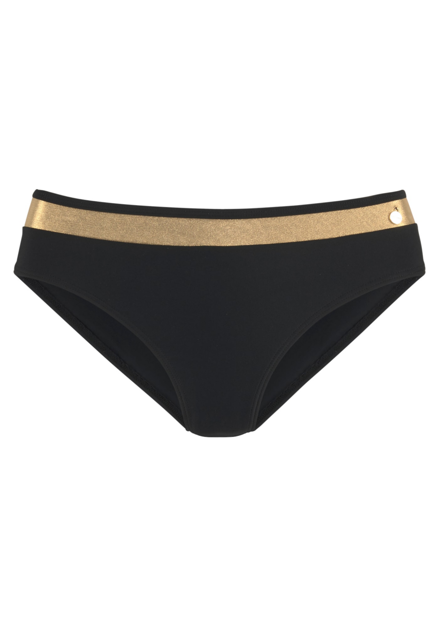 LASCANA Bikini nadrágok  aranysárga / fekete-Ár