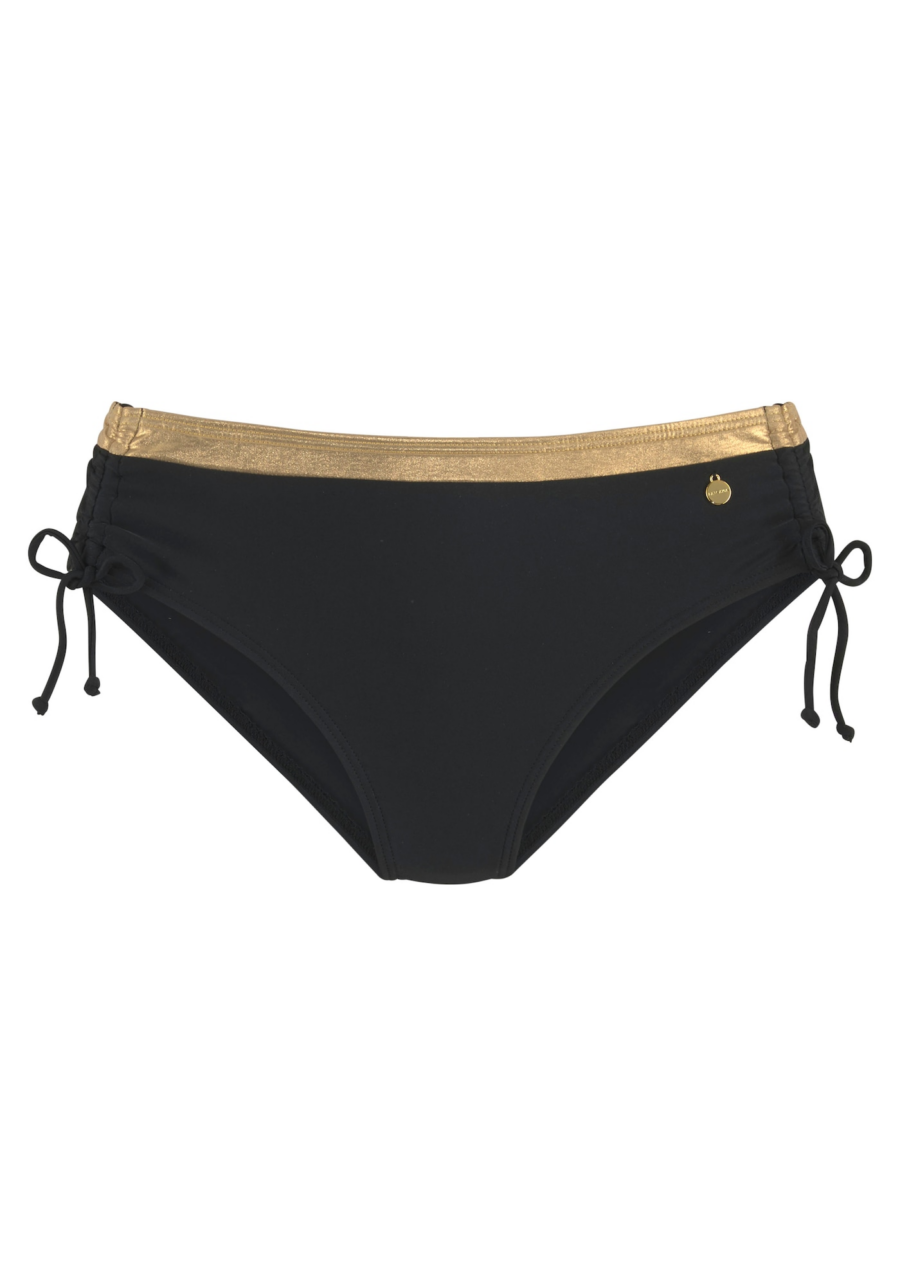 LASCANA Bikini nadrágok  aranysárga / fekete-Ár