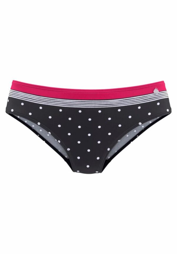 LASCANA Bikini nadrágok  eozin / fekete / fehér
